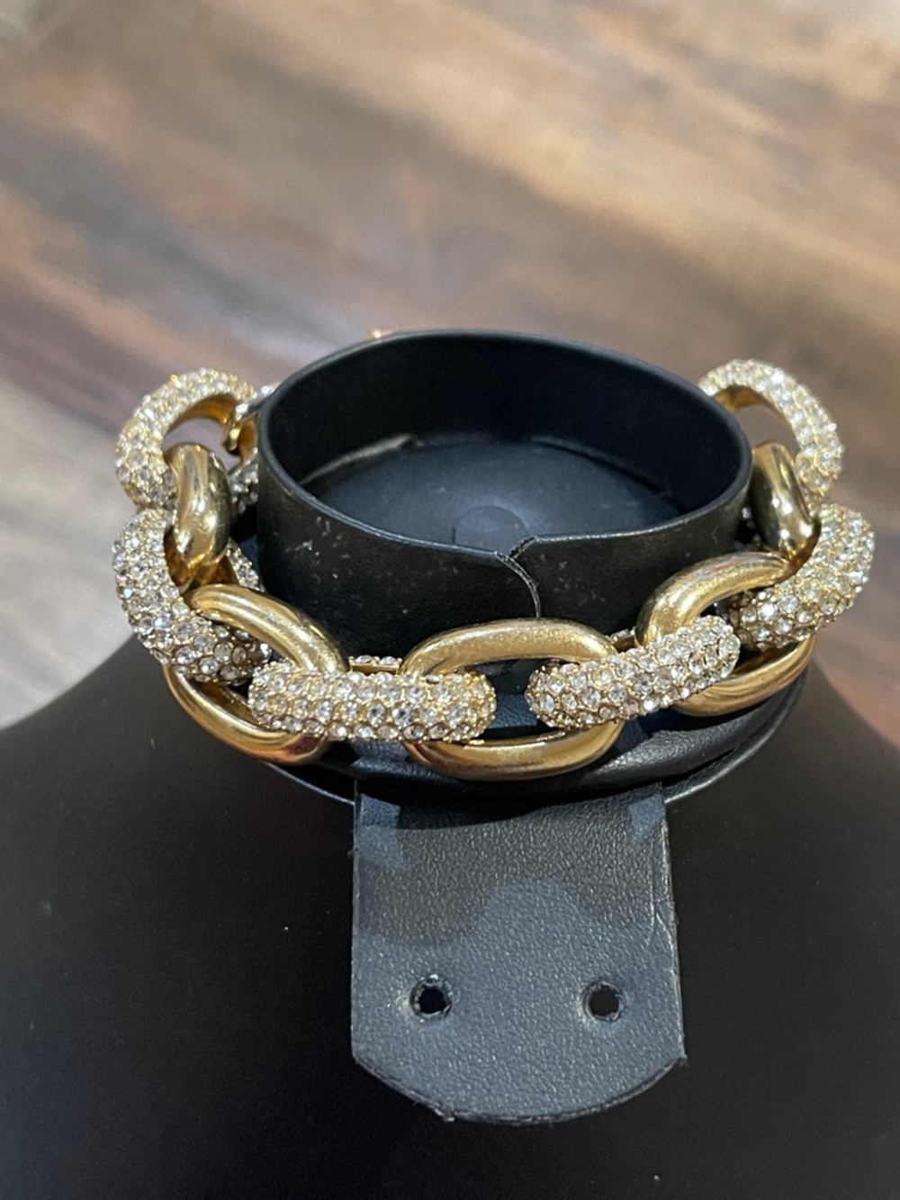 J. Crew Gold Pavé Crystal Link Bracelet - Women Jewelry 7”